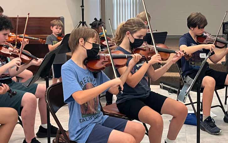 kids in summer string camp